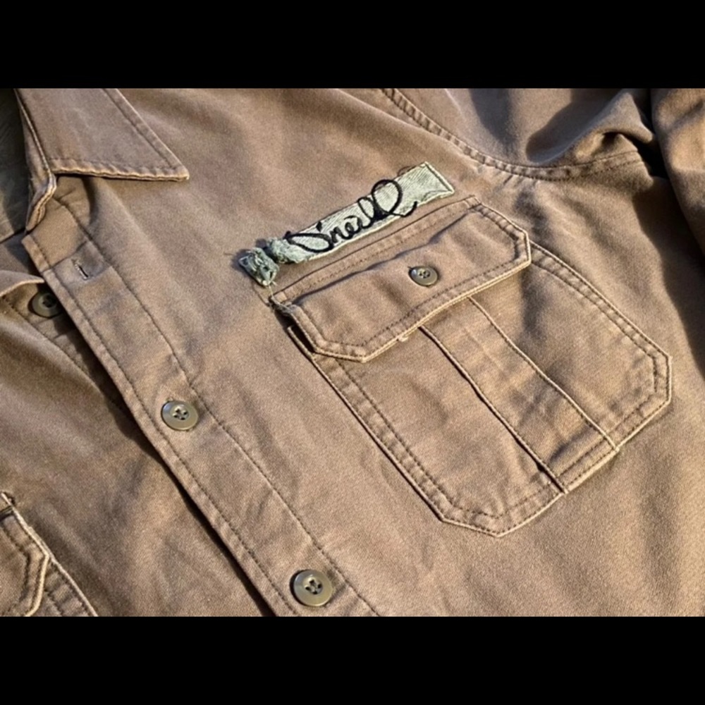 O’Neill Army Surf Button Down Jacket Size Large